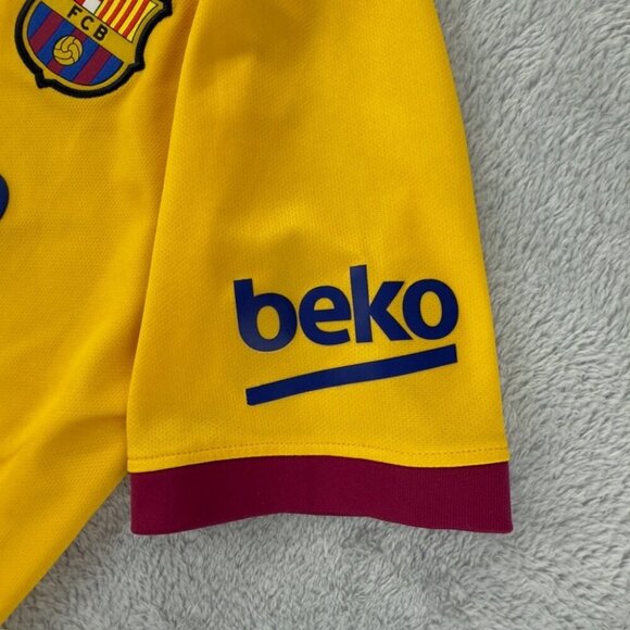 Nike FC Barcelona Yellow Soccer Jersey Youth Size L - Picture 14 of 14